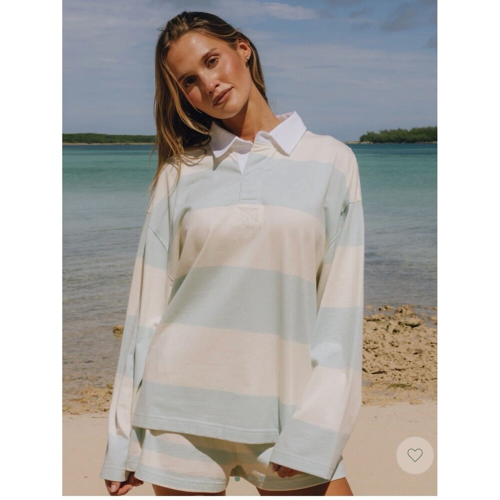 Daily Drills Rugby Tee Lake Day Cream